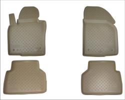 Коврики в салон VW Touareg 2010 4шт. (полиуретан, бежевый) Коврики в салон VW Touareg 2010 4шт. (полиуретан, бежевый)